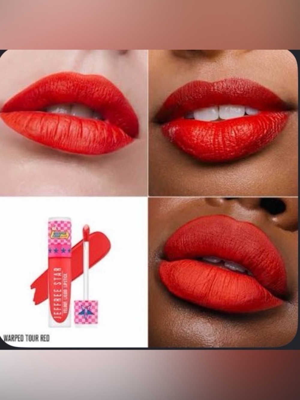 Jeffree Star Warped TOUR RED Velour Liquid Lipstick